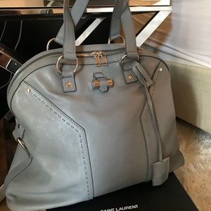 Yves Saint Laurent oversized grey Muse bag